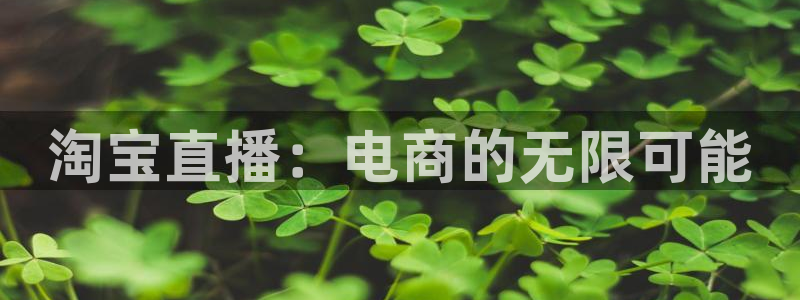 熊猫体育直播足球：淘宝直播：电商的无限可能